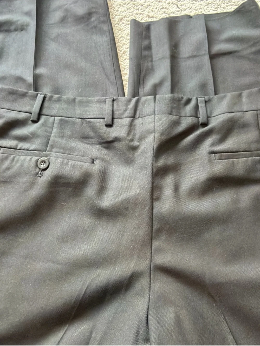Vintage Armani Collezioni Dress Pants Black 36 Flat Front